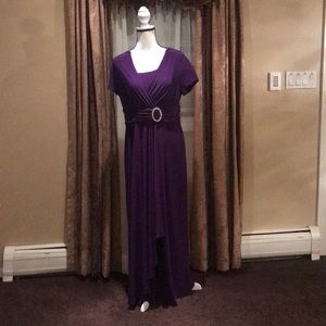 BRAND NEW Plum Evening Gown with Sliver Pedant